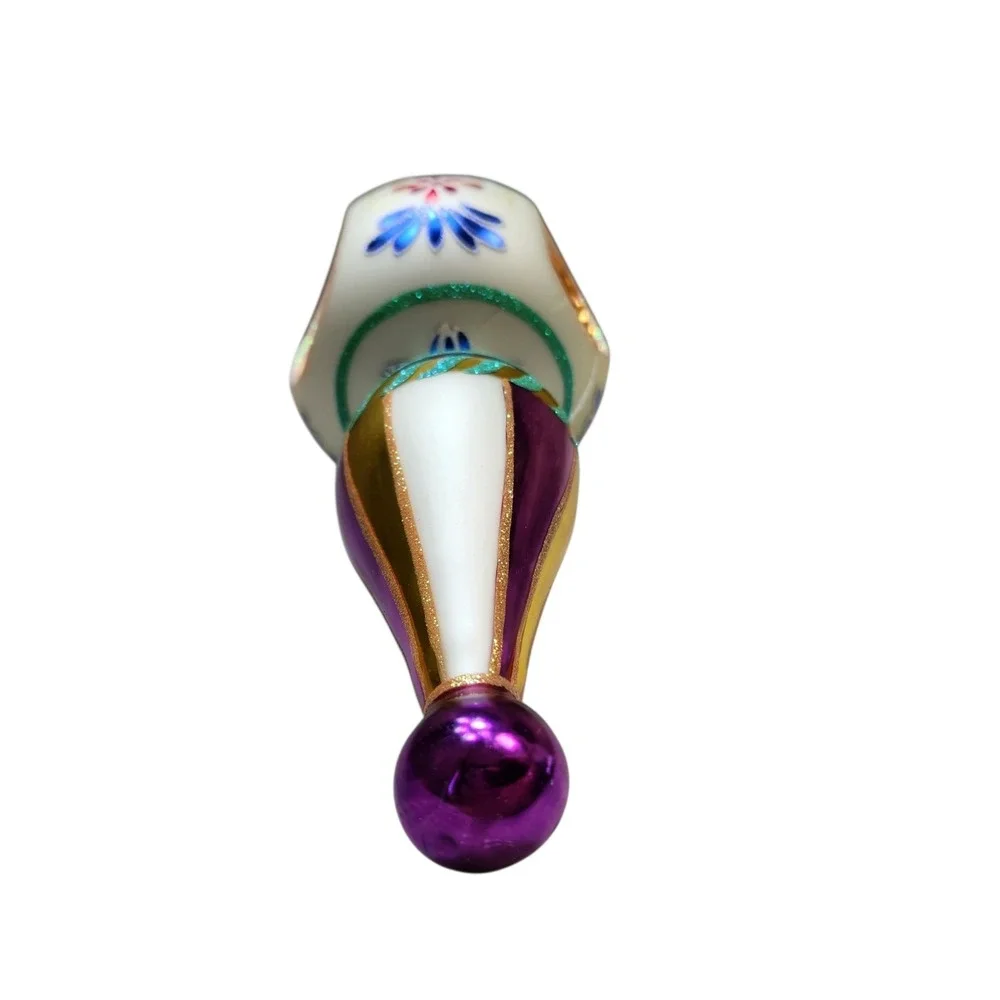 Christopher Radko Blue Danube Triple Indent Reflector Drop Ornament Poland   Box